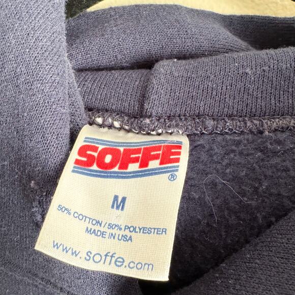 Soffe Blue United States Navy Hooded Sweatshirt - Medium USA - Picture 3 of 6